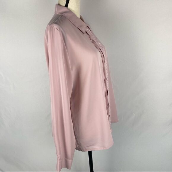 Vintage Apparenza Long Sleeve Button Down Blouse with Embroidery - Picture 2 of 4